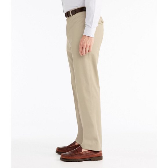 NWT Mens 36x30.5 LL Bean Classic Fit Plain Front Wrinkle-Free Dress Chino Pants - Picture 3 of 6